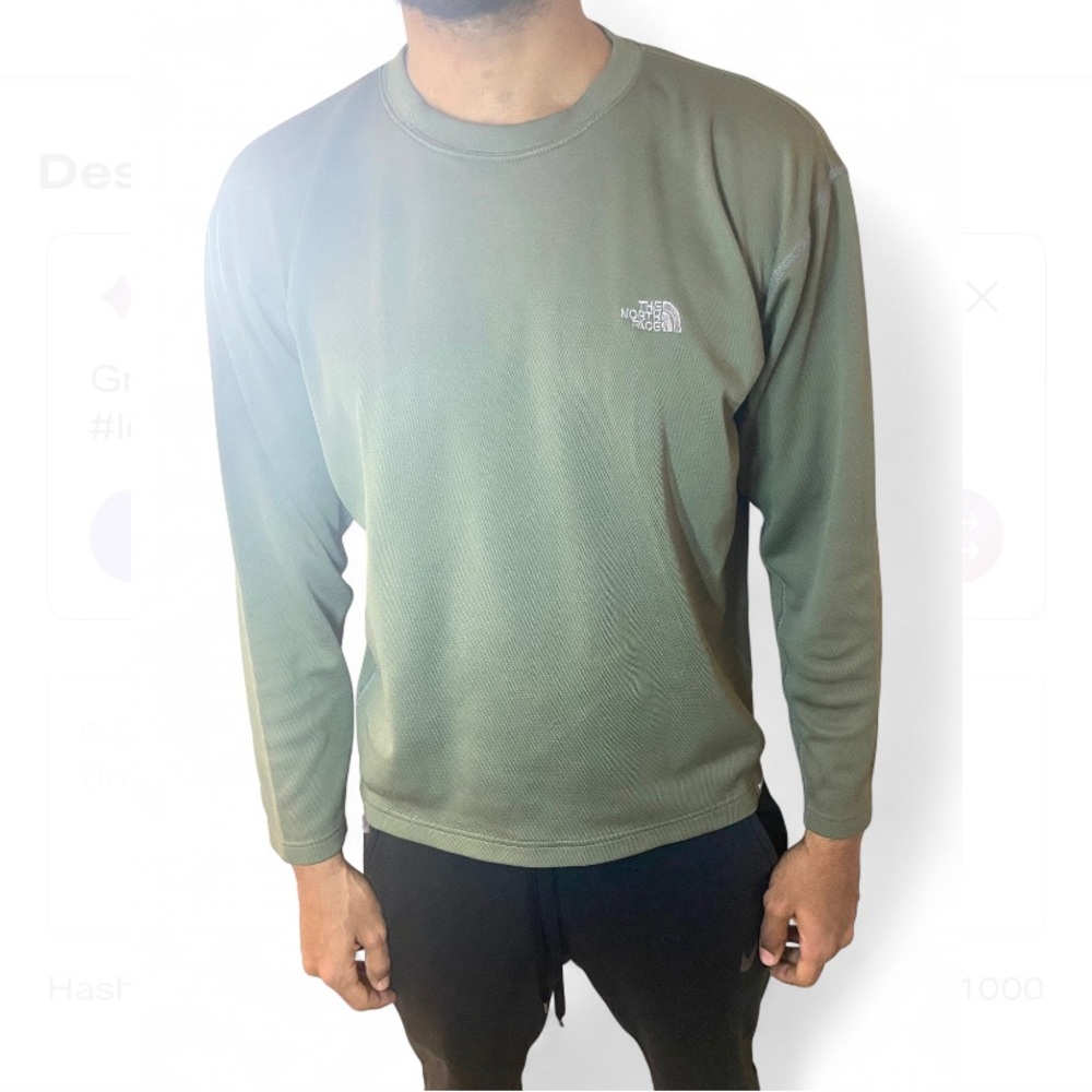 Used The North Face green Large Long sleeve , Punk Outdoor y2k Green